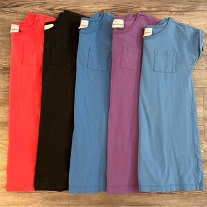 Hanna Andersson Sueded Jersey 100% Cotton T-Shirt Dress Bundle Size 6-7